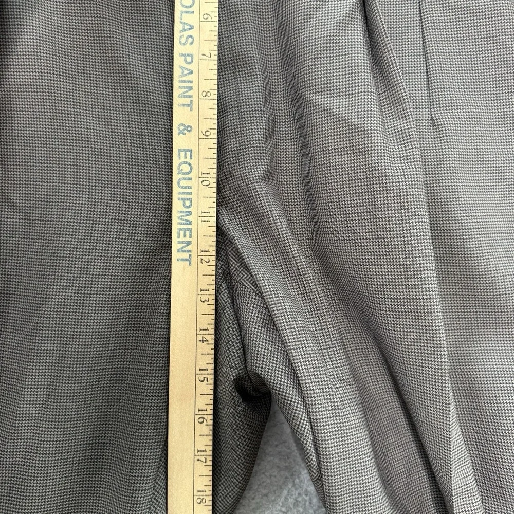 Vtg Brooks Brothers Wool Dress Pants 39x29 Brown Cuffed Houndstooth‎ Made In USA